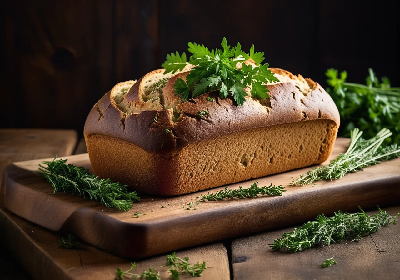 Herb Bread (Baked without Milk & Egg)