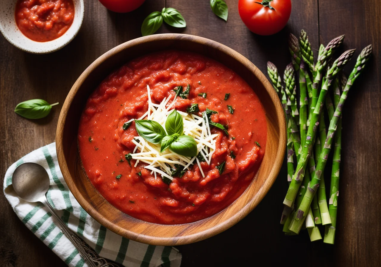 Tomato Sauce with Asparagus