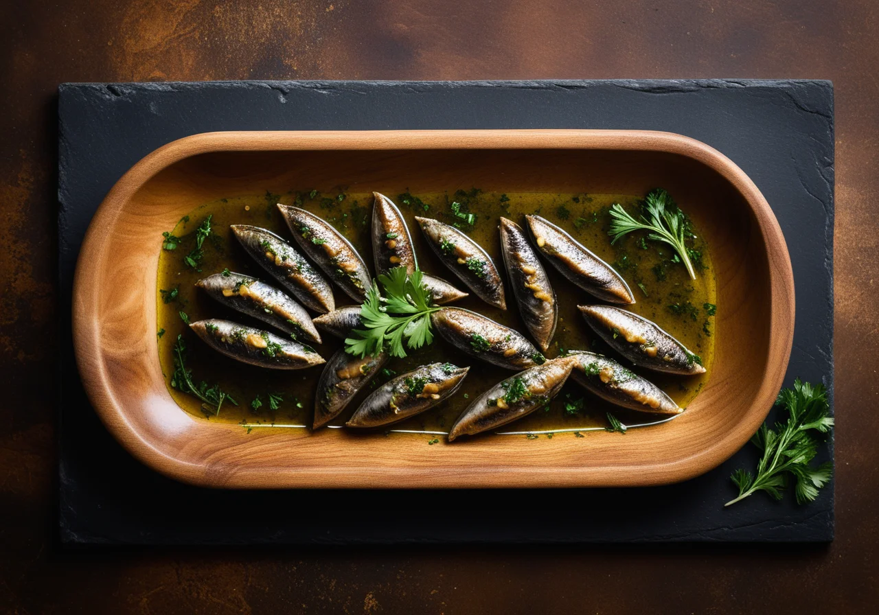 Marinated sardines in oil
