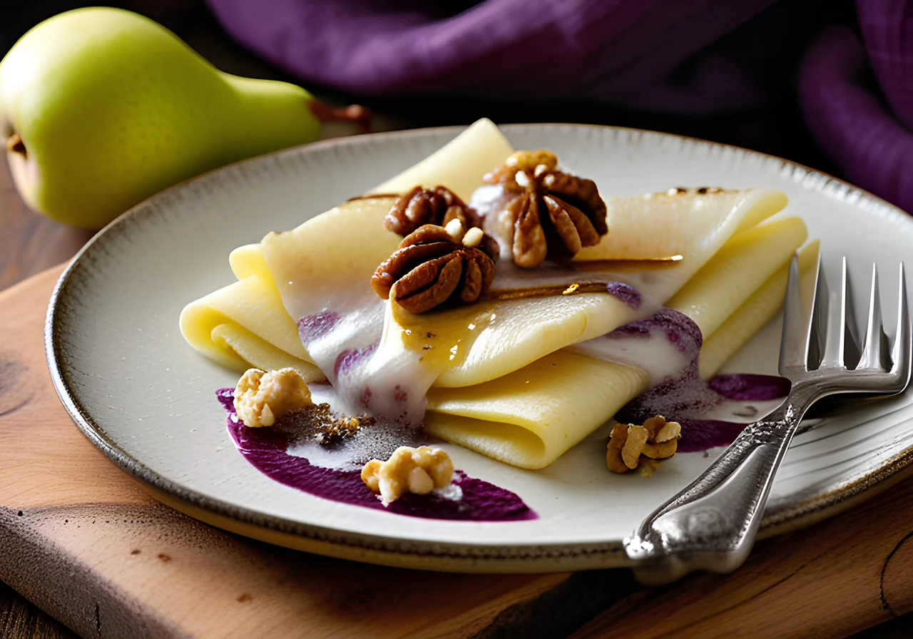 Savory Pancakes with Pear