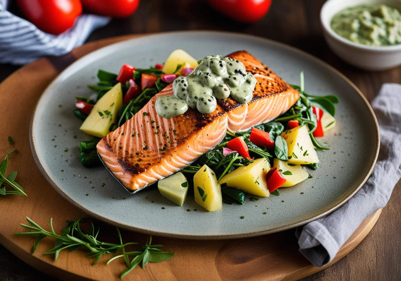Salmon with Potato Salad