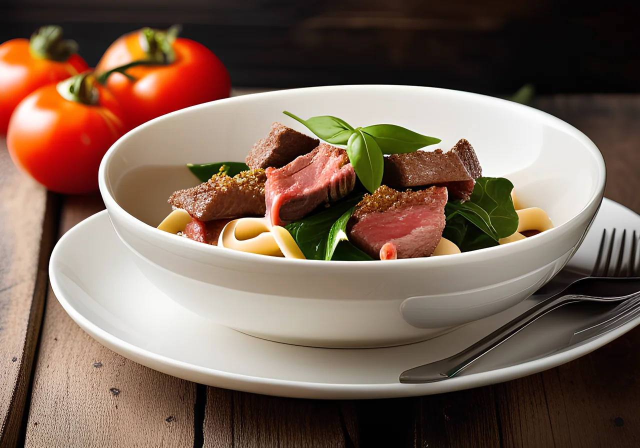 Pasta Fondue with Beef