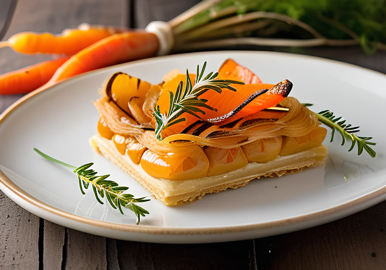 Phyllo Tart with Root Vegetables and Goat Cheese