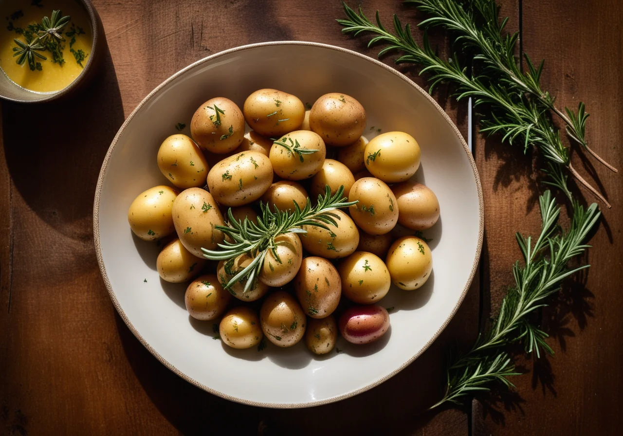 Glazed White Wine Potatoes