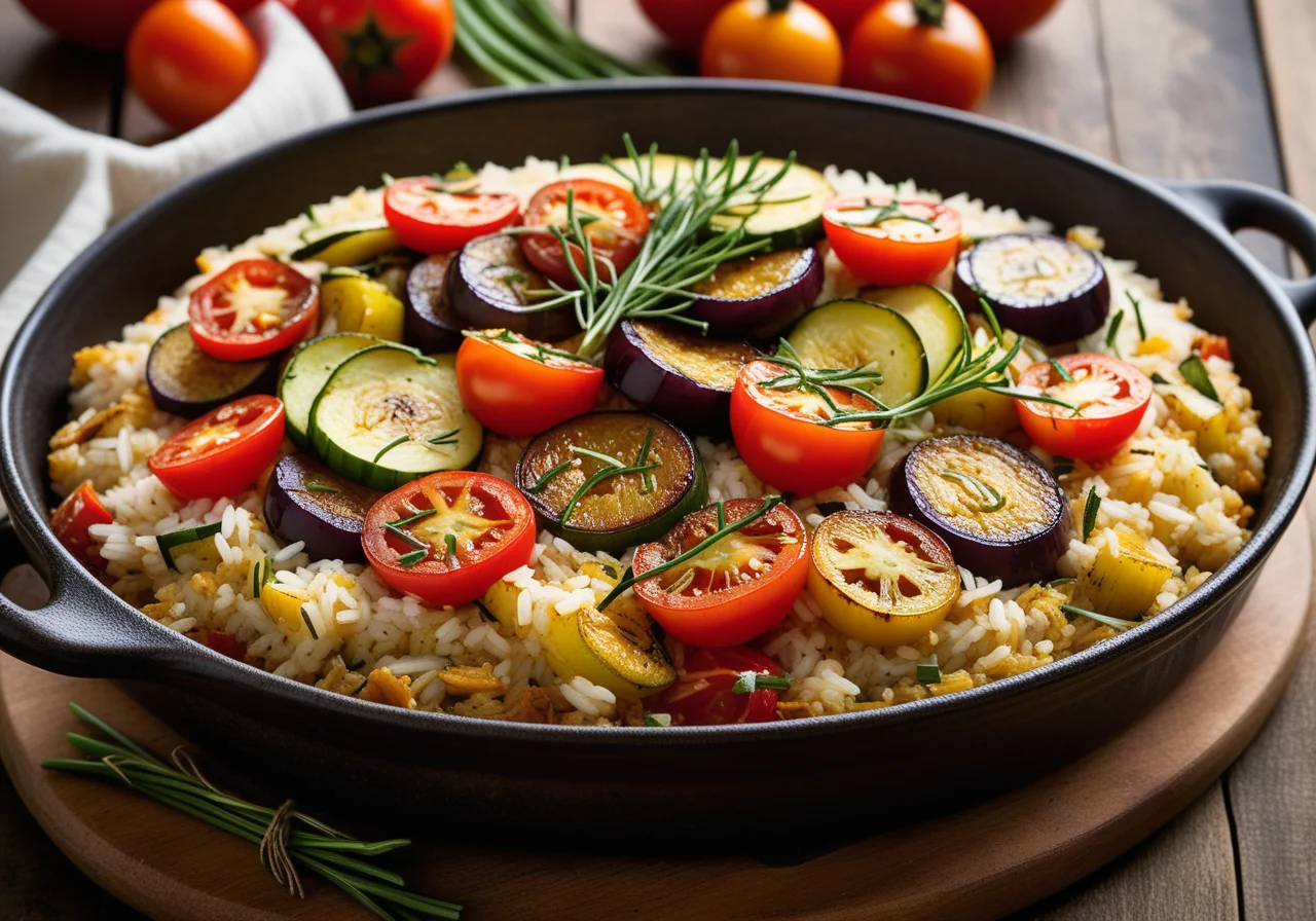 Baked Rice with Vegetables