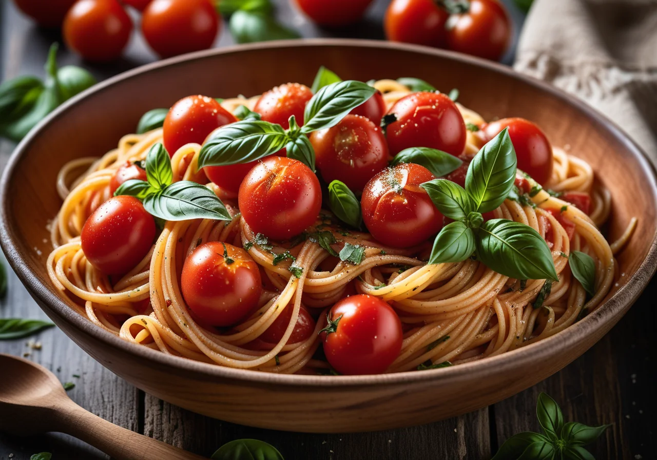 Spaghetti with Garlic and Tomatoes