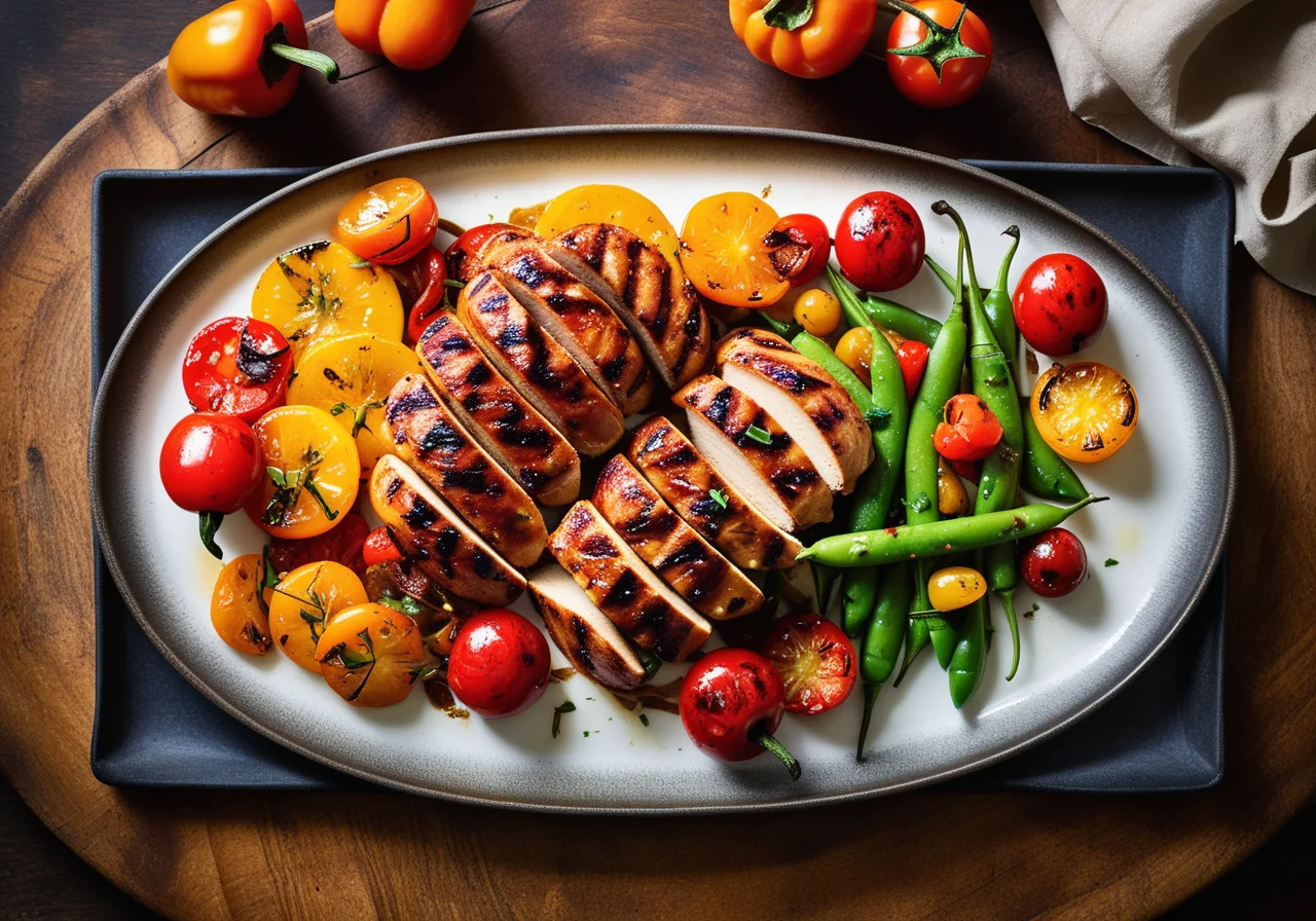 Grilled Corn Chicken Breast in Cajun Spice Oil