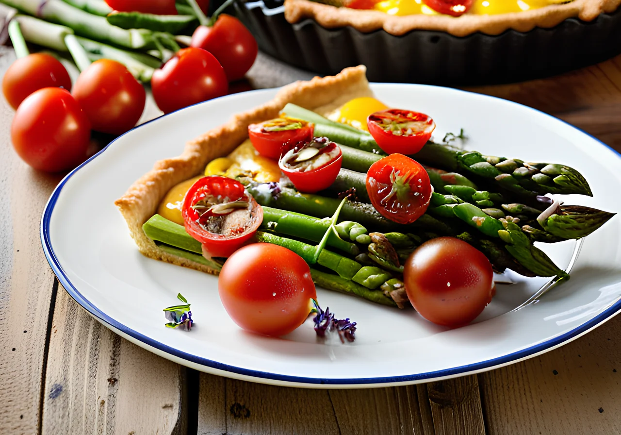 Asparagus Tart with Cherry Tomatoes
