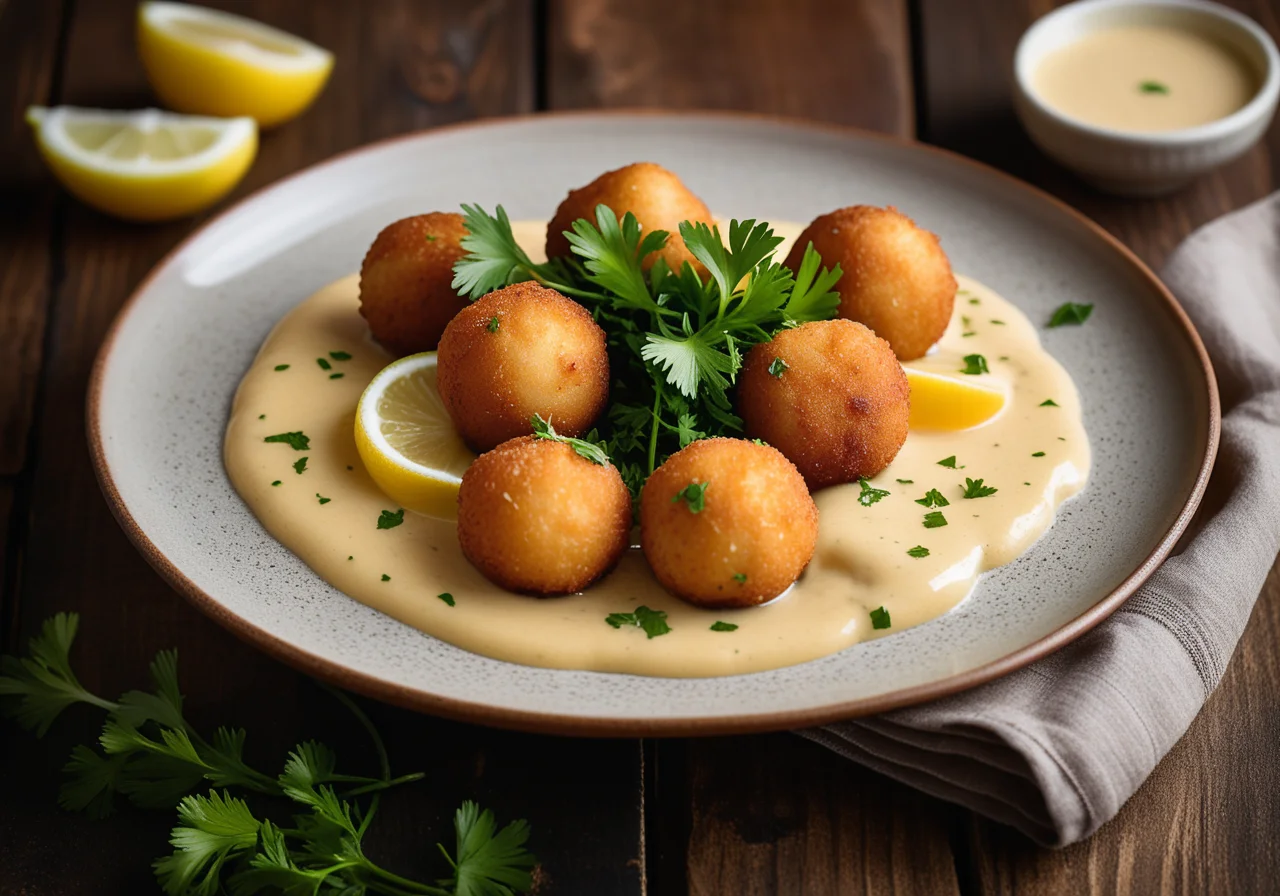 Fish Balls with Mustard Sauce