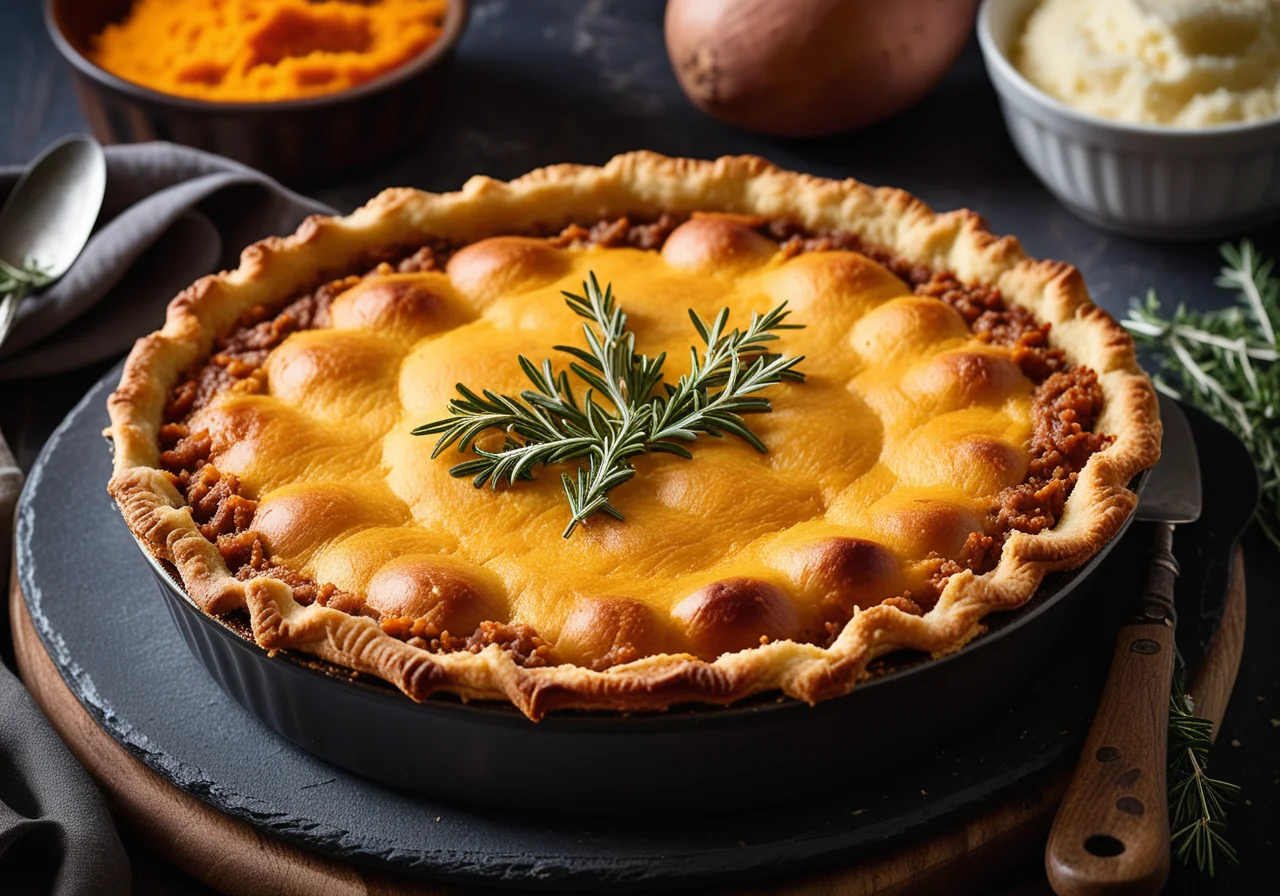 Cottage Pie with Turkey and Sweet Potato Mash