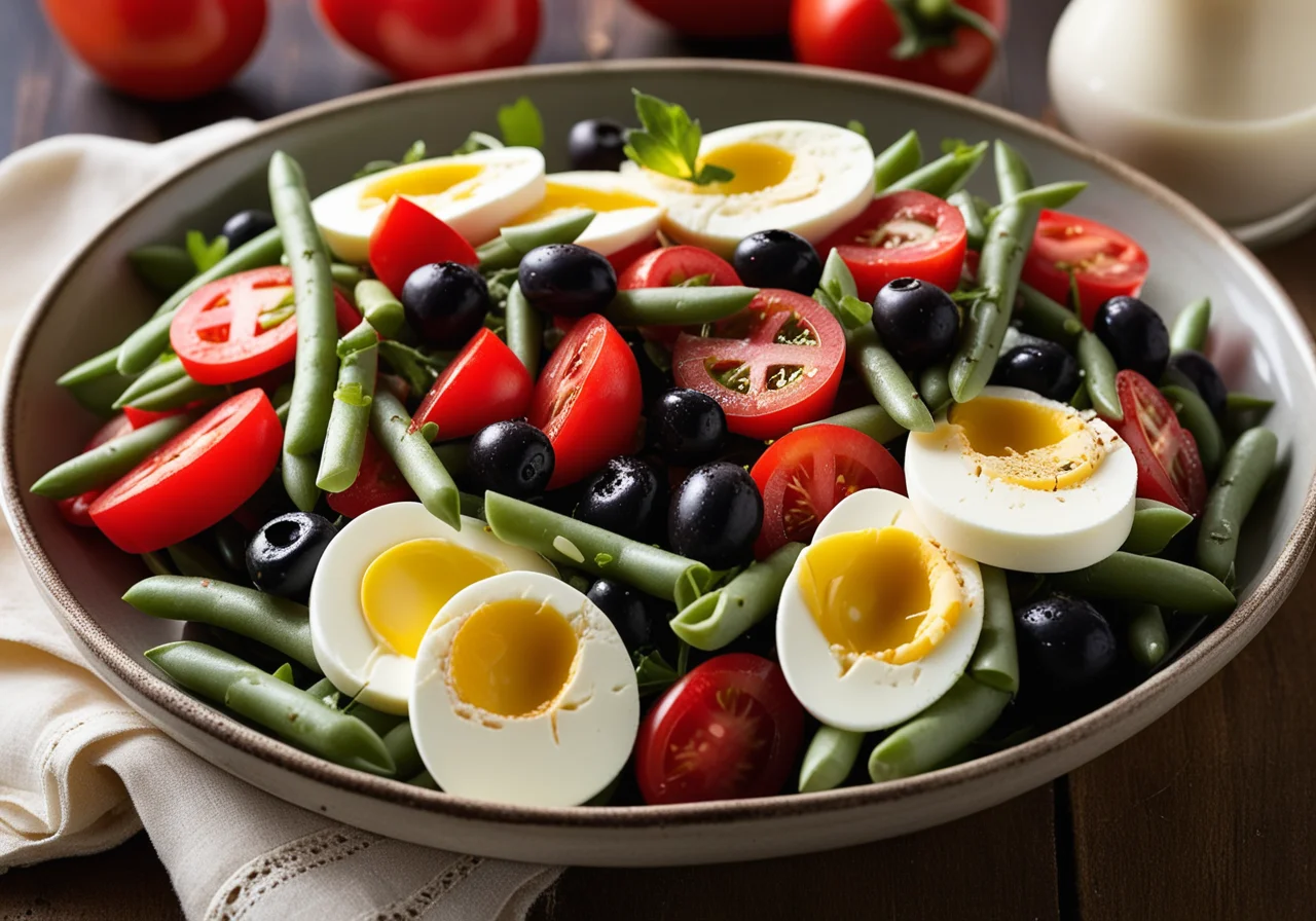 Mixed Salad with Tuna and Olives