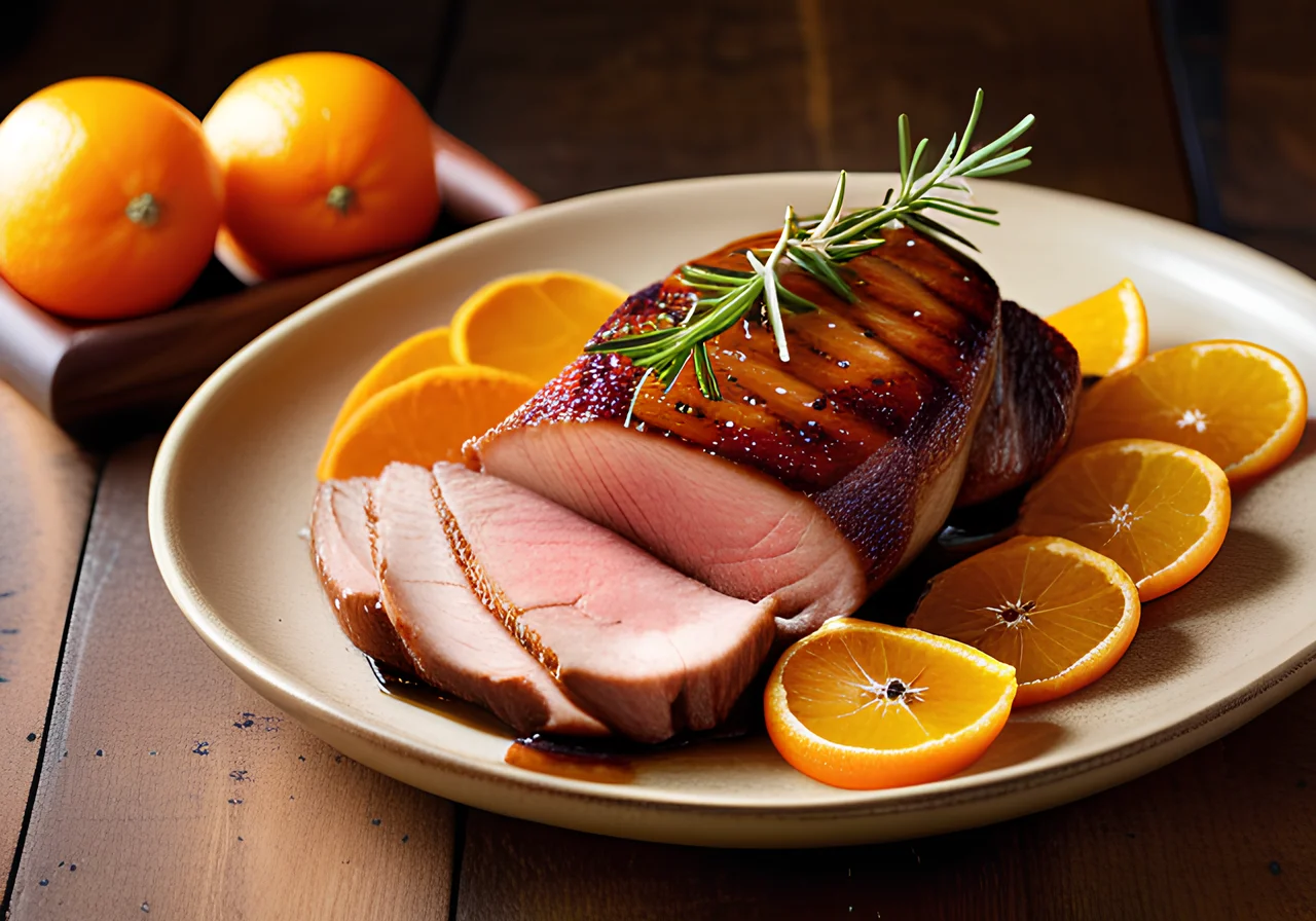 Glazed Orange Duck with Herbs