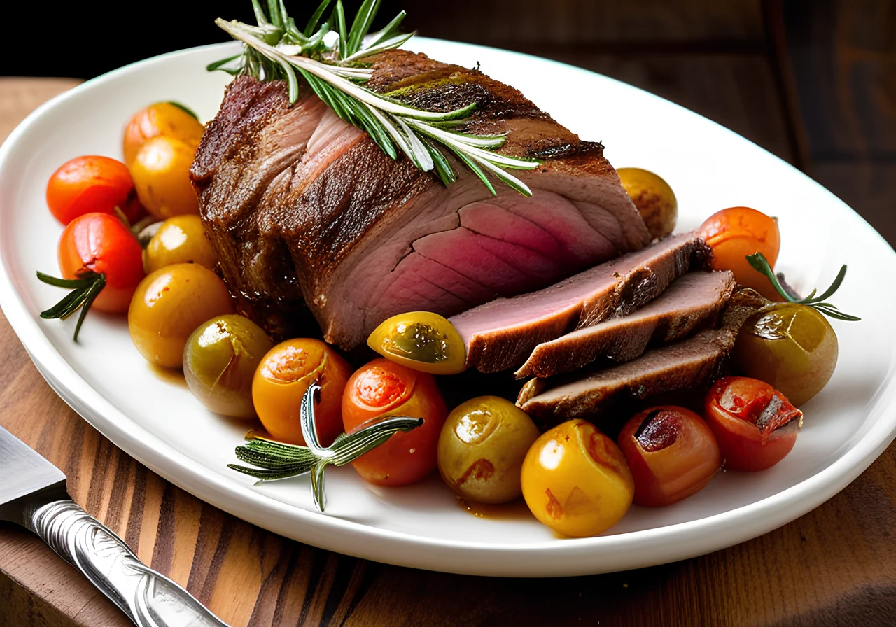 Rosemary Lamb Roast with Tomatoes