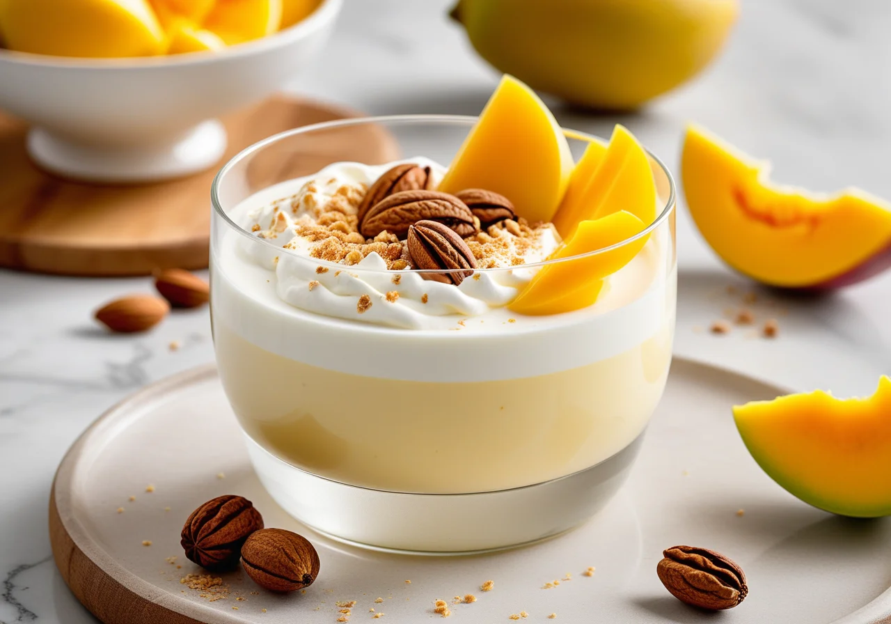 Lemon Posset with Mango