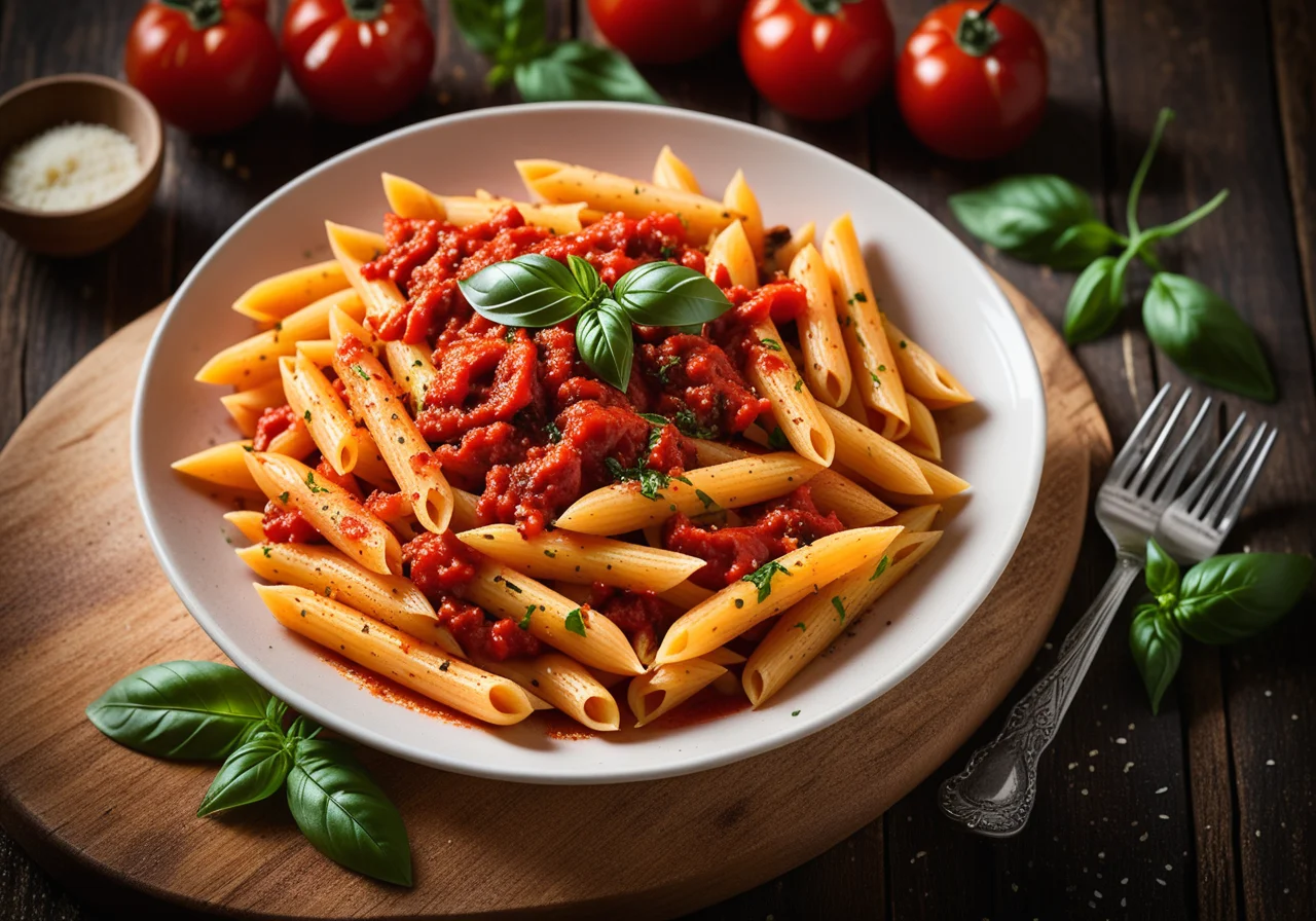 Penne with Spicy Tomato Sauce