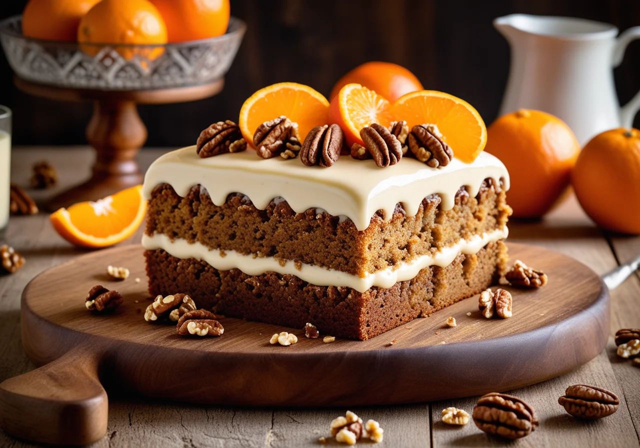 Carrot Orange Cake with Glaze