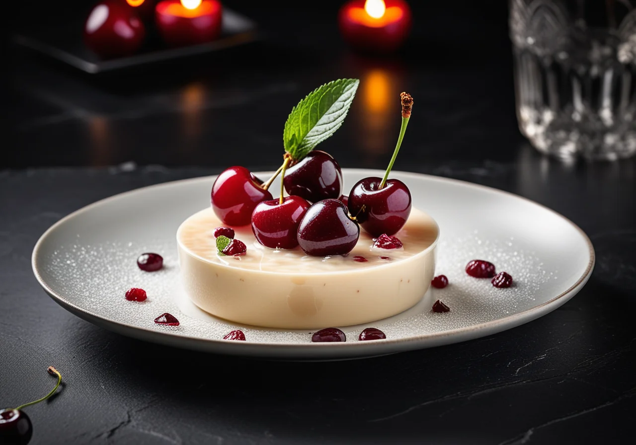 Kirsch-Granité mit Birnenhobeln