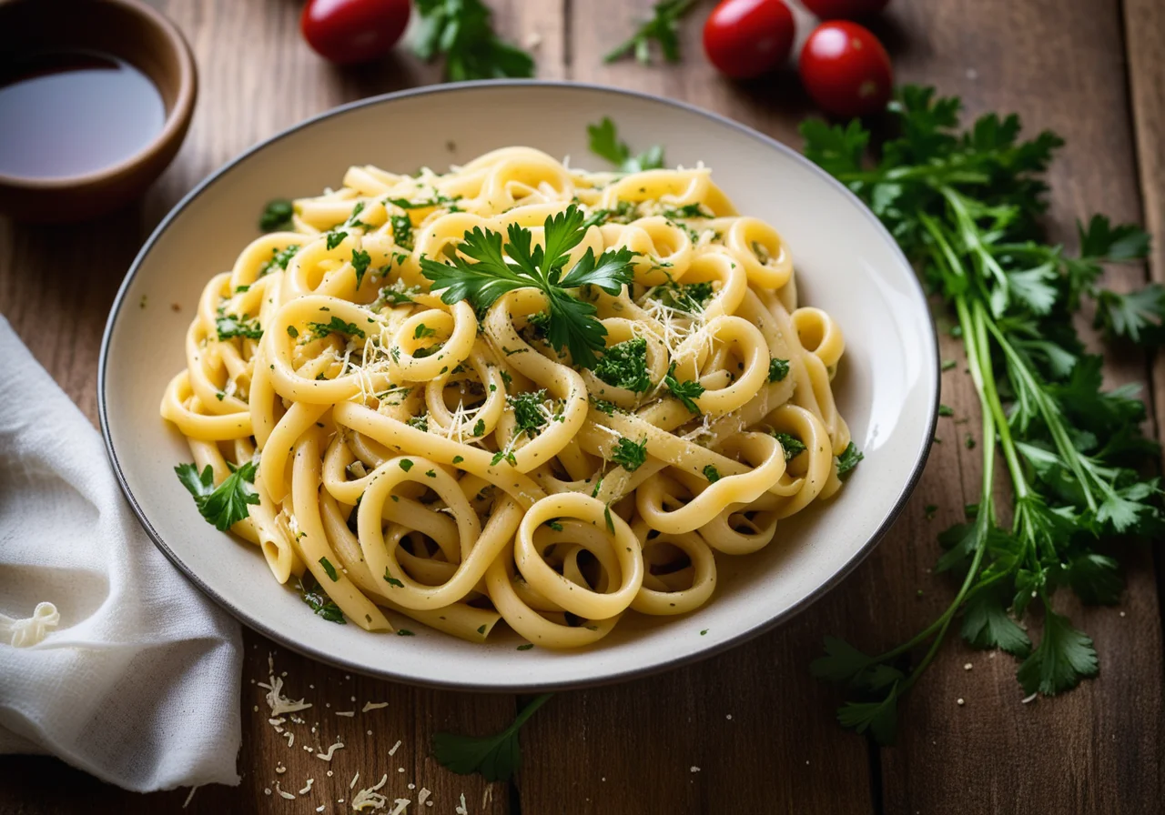 Pasta with Parsley and Cheese