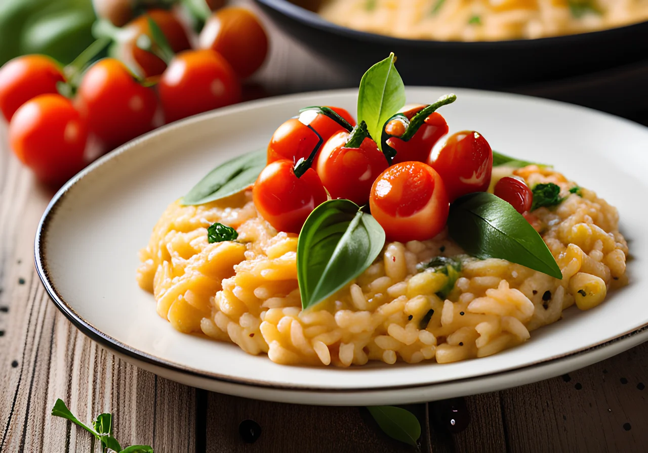 Cheddar and Balsamic Tomato Risotto
