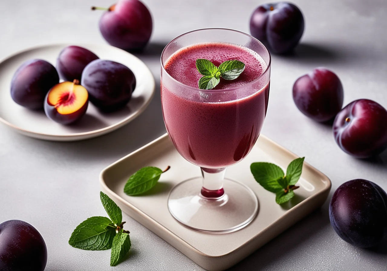 Plum Kefir Drink