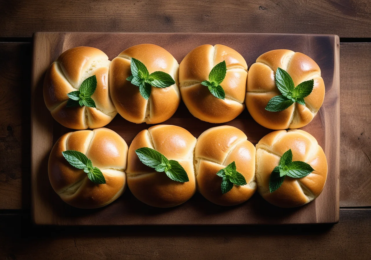 Pine Nut Crescent Buns