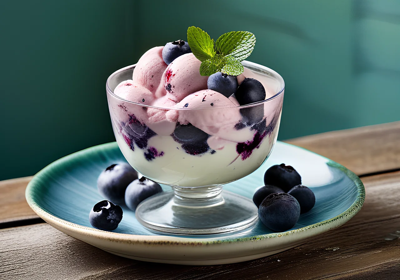 Berry Nicecream with Mint