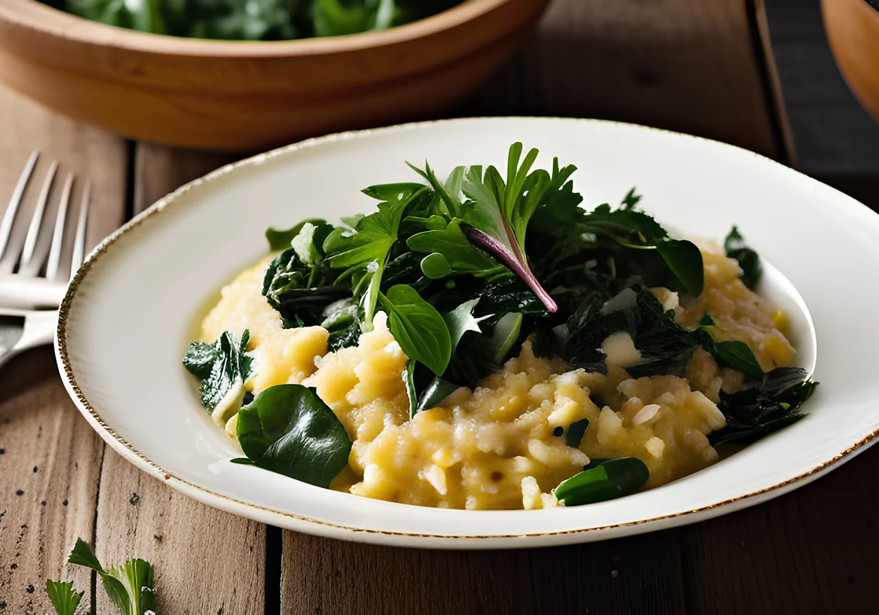 Spinach and Swiss Chard Risotto
