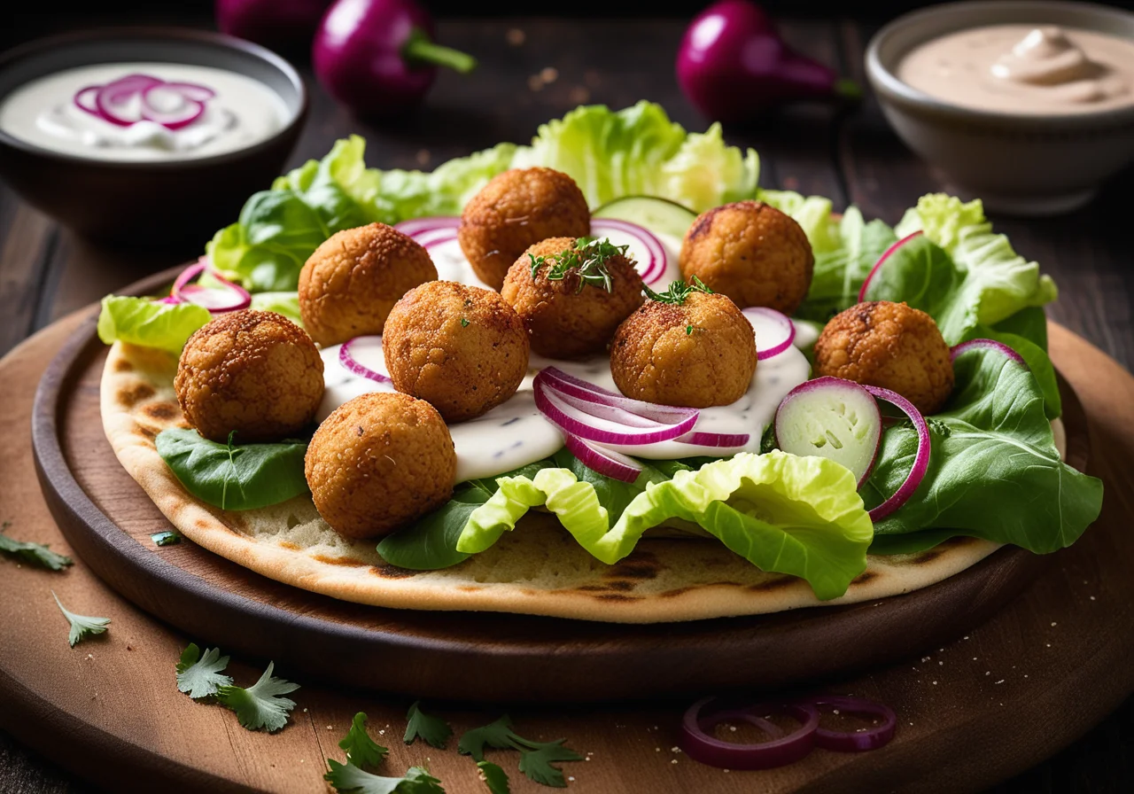 Veggie Doner with Chickpea Balls