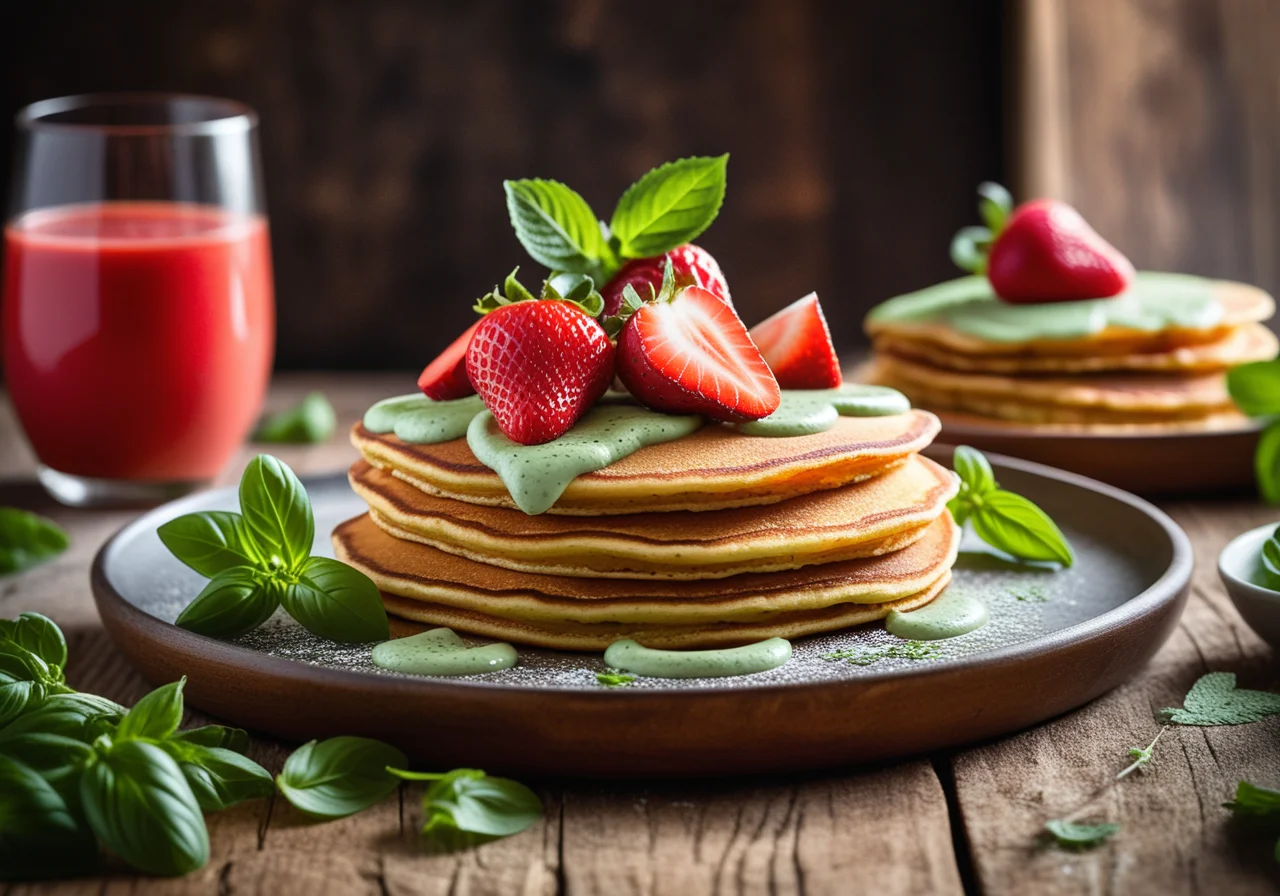 Berry and Herb Mousse Pancakes
