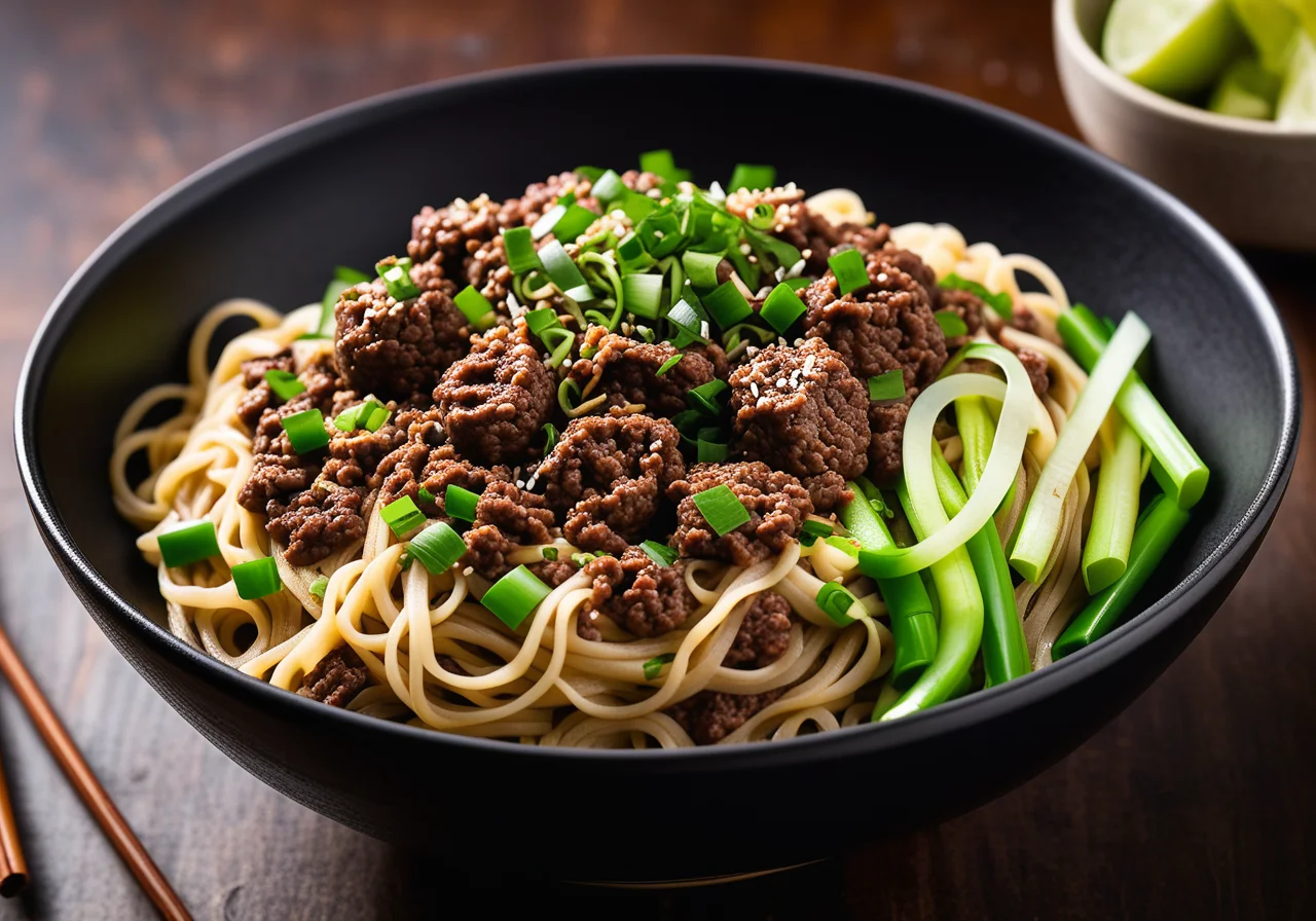 Asia Noodles with Ground Beef