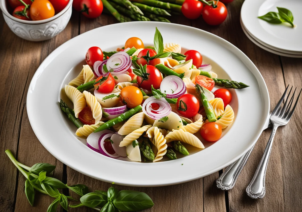 Pasta Salad with Italian Ham and Vegetables