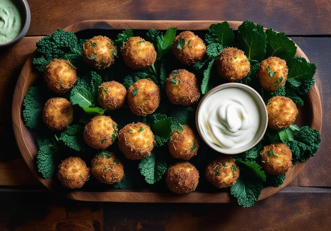 Kale Balls with Yogurt