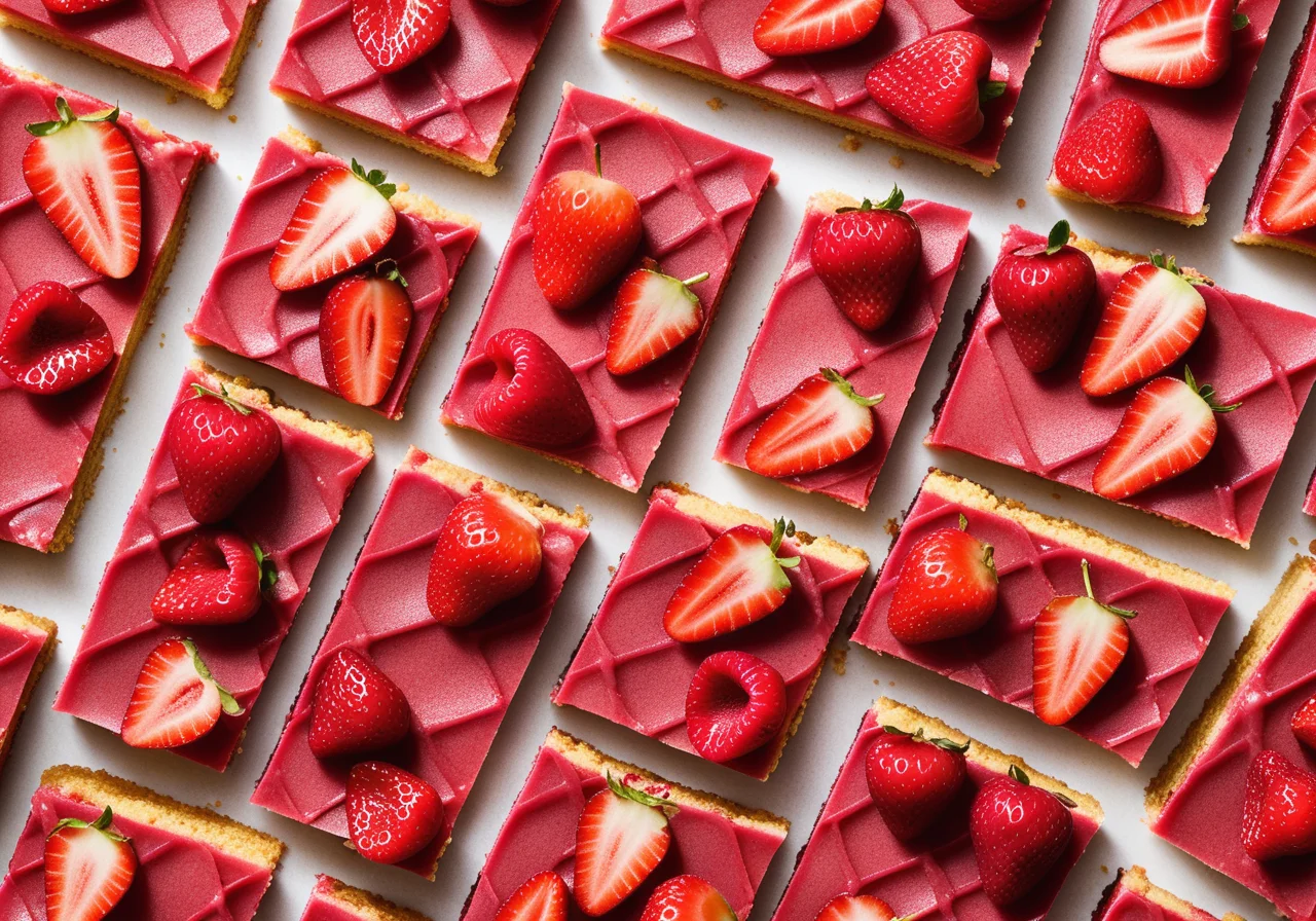 Rhubarb Strawberry Sheet Cake