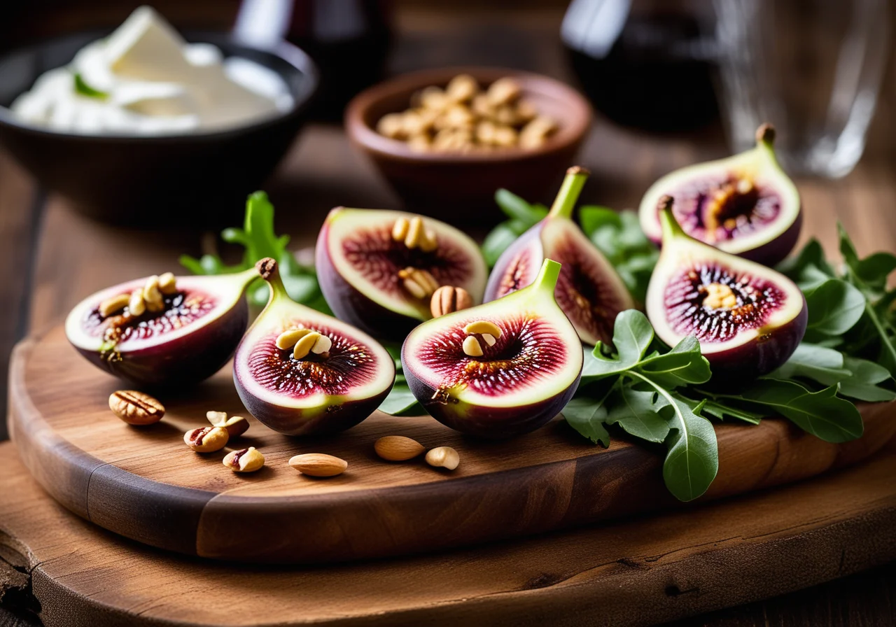 Figs with Filling and Arugula