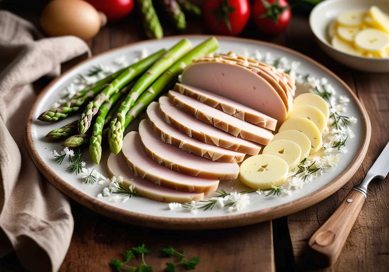 Turkey Breast with White Asparagus