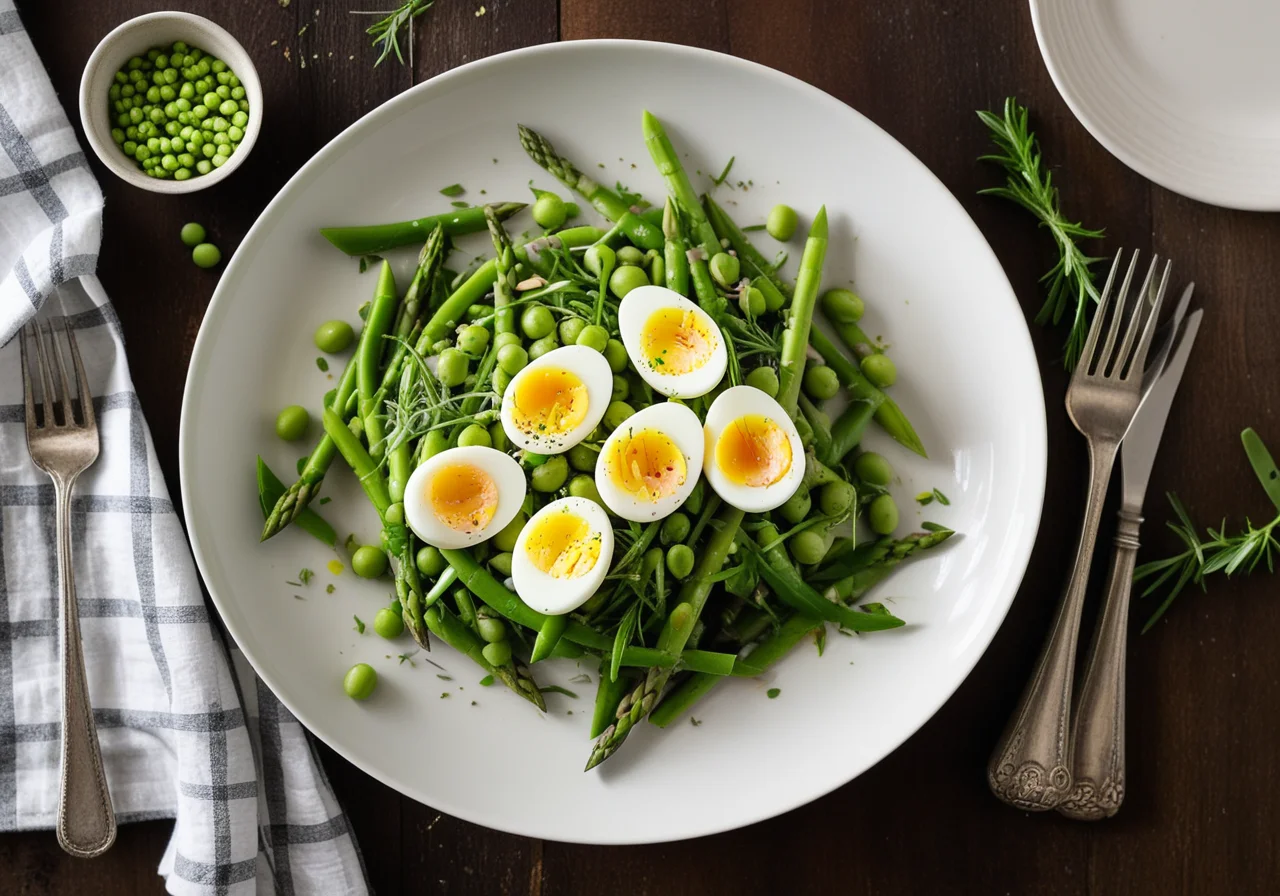 Asparagus Salad with Peas and Eggs