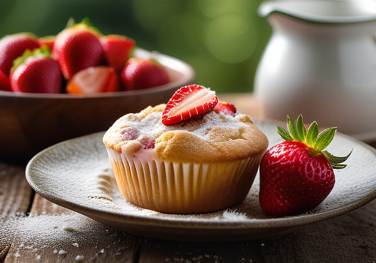 Strawberry Yogurt Muffins