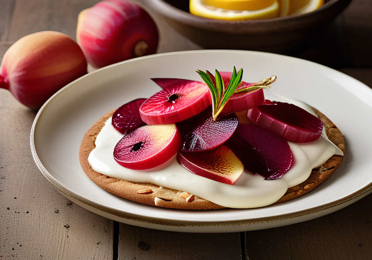 Sweet Rhubarb Flatbreads