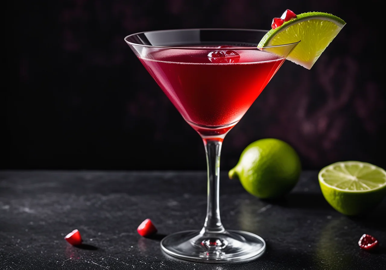 Cosmopolitan with Pomegranate Seeds