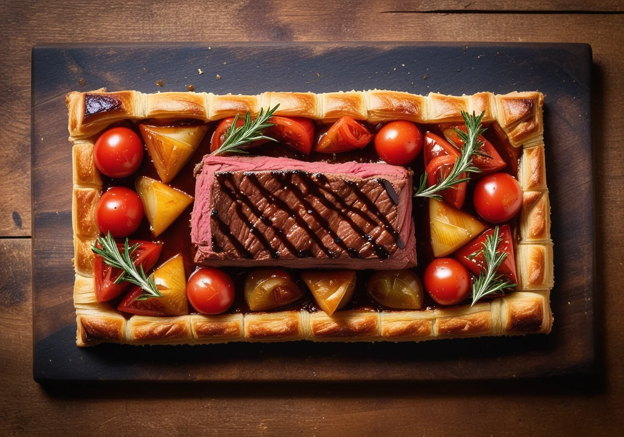 Filetsteaks mit Tomaten und Knusperecken