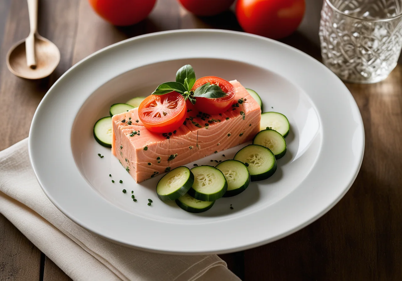 Salmon Terrine on Zucchini Salad
